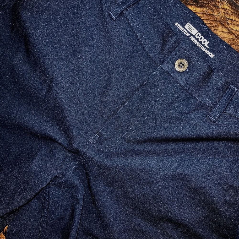 32 Degrees Cool Performance Tech Shorts Size 34 M Blue Navy Stretch Zipper